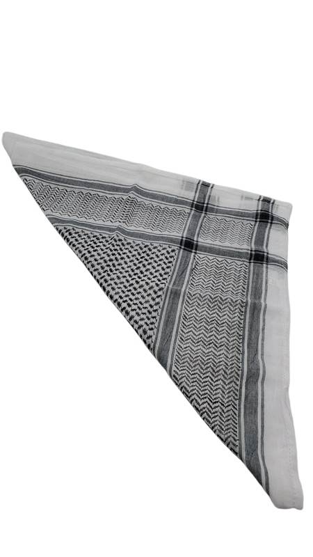 Mens Black and White Scarf
