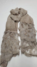Beige Cutwork Shawl