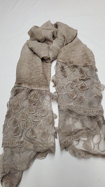 Beige Cutwork Shawl