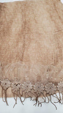 Beige Hanging Lace Shawl