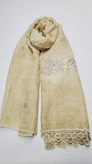 Biege Lace Fancy Shawl