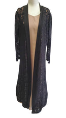 Black Heavy Lace Kimono