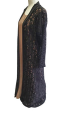 Black Heavy Lace Kimono