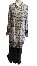 Black and White Paisley Top