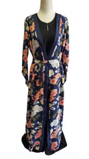 Blue Dahlia Flower Kimono