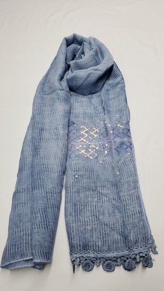 Blue Lace Fancy Shawl