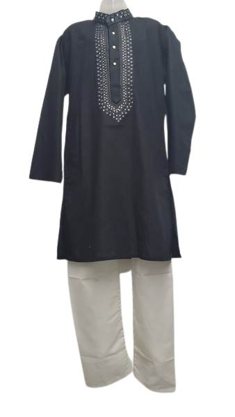 Boys Black Pyjama Kurta