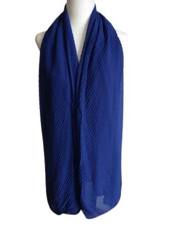 Cobalt Crinkle Chiffon Shawl