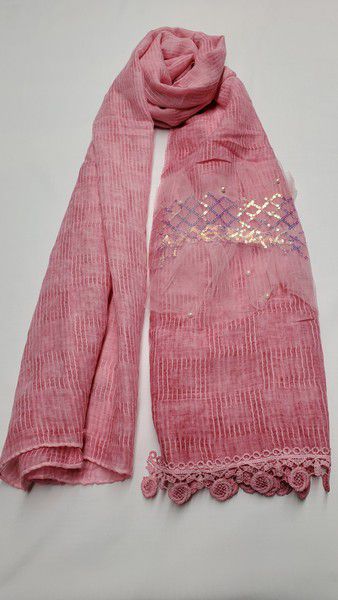 Dark Pink Lace Shawl