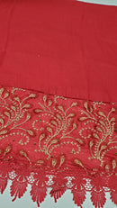 Fancy Maroon Lace Shawl
