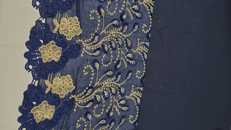 Fancy Navy Lace Shawl