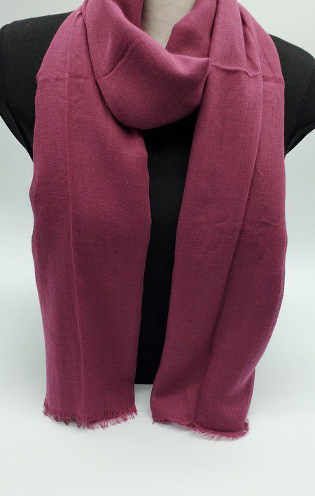 Fuscia Plain Cotton Shawl