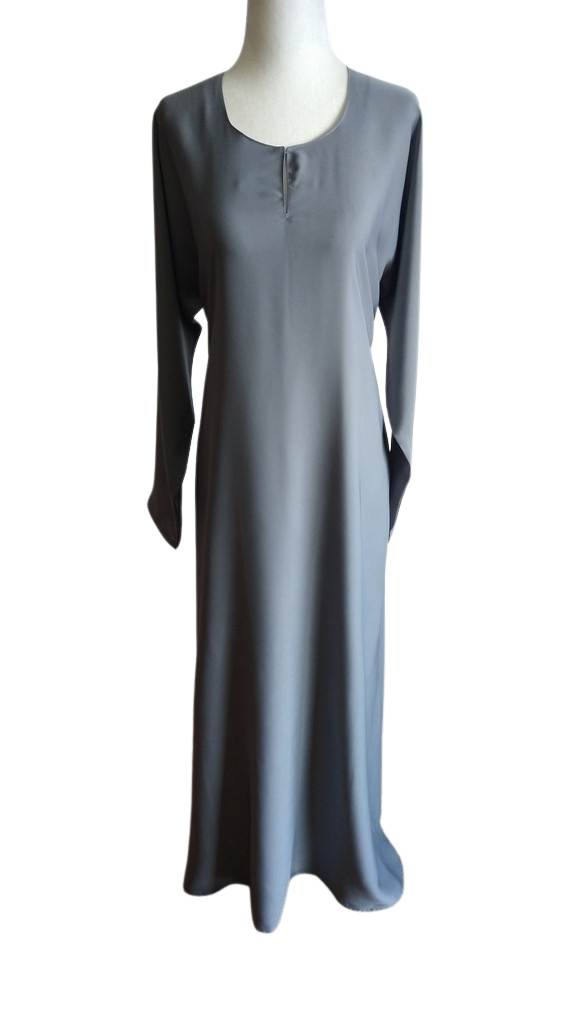 Grey Plain Abaya