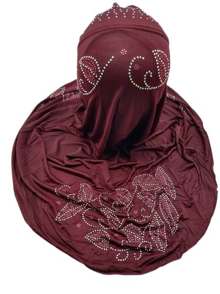 Maroon Fancy Girls Hijab