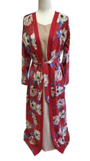 Maroon Floral Kimono