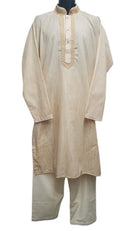 Mens Beige Shalwar Kurta