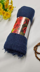 Navy Crinkle Shawl