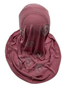 Pink Fancy Girls Hijab with back stone