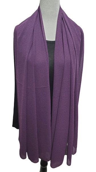 Purple Chiffon Maxi Shawl