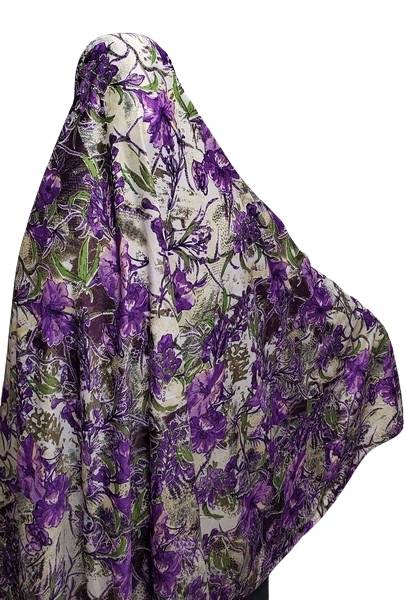 Purple Floral Prayer Shawl