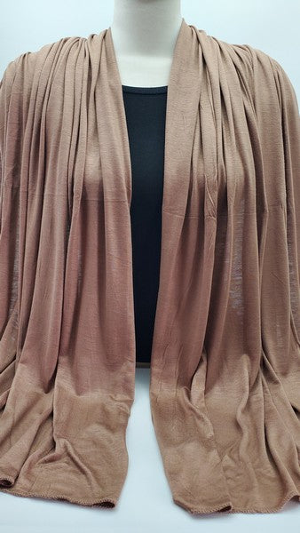 Sand Brown Jersey Shawl