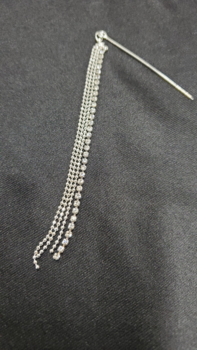 Silver Hijab Pin with Rhinestone