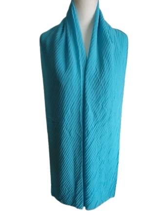 Turquoise Crinkle Chiffon Shawl