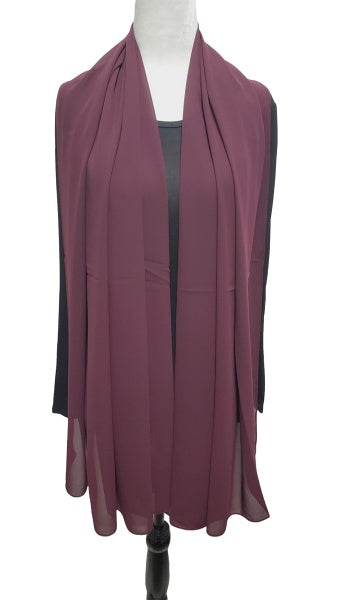 Wine Chiffon Maxi Shawl